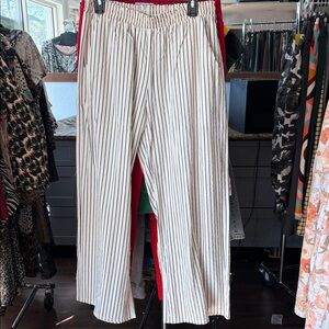 Striped White and Black Pants